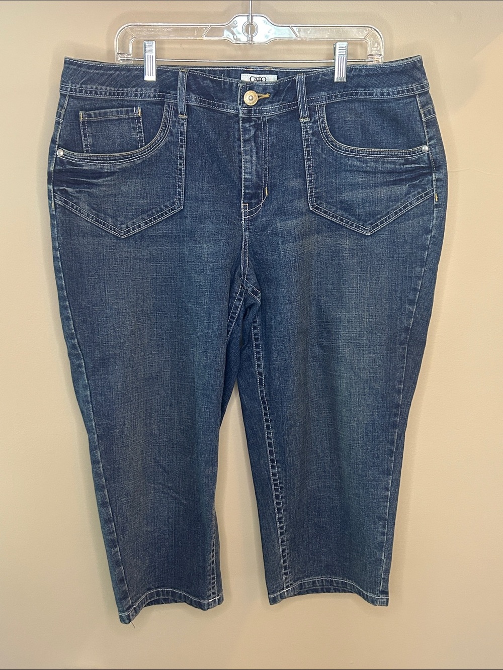 Cato Women's Indigo Cropped Denim Jeans